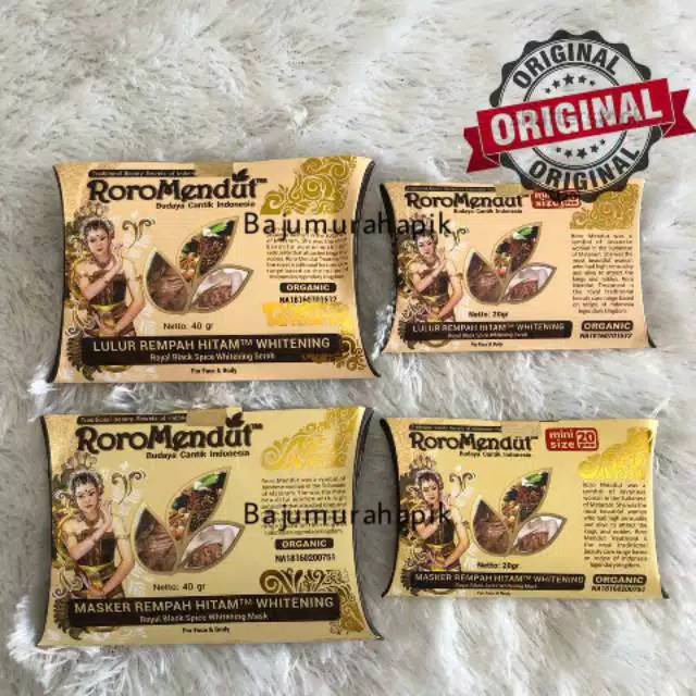 Roro Mendut Masker Rempah Hitam Whitening