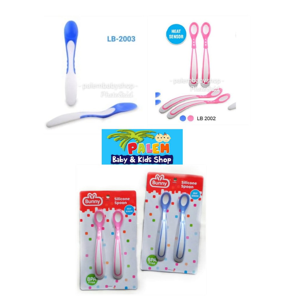 Lusty Bunny Sendok Silicone/peralatan makan bayi isi 2pc