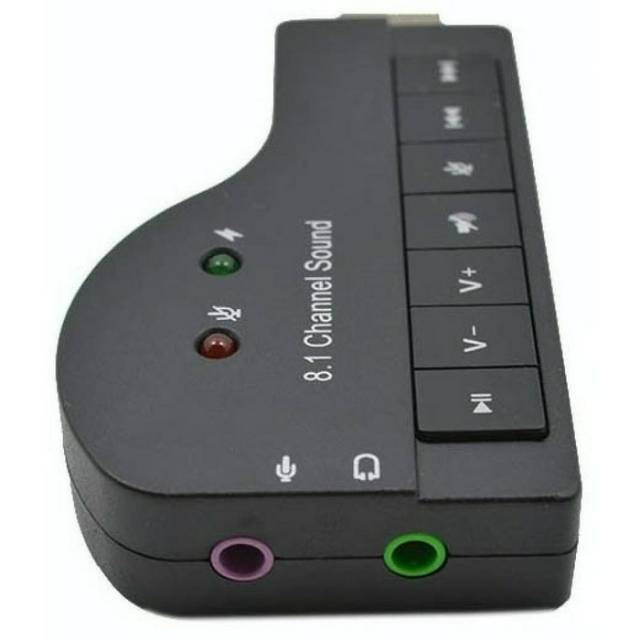 USB SOUND CARD 8.1 CHANNEL 3D AUDIO BENTUK PIANO