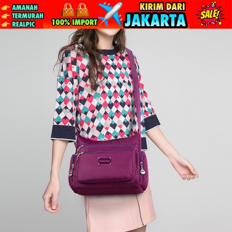 TI 3038 -  TAS SELEMPANG WANITA  IMPORT MURAH BATAM - B