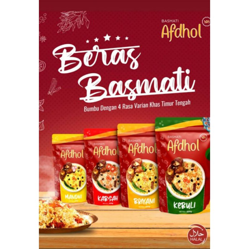 

Beras basmati afdol 151 mandhi kabsah kebuli briyani beras mati paket bumbu asli ORIGINAL