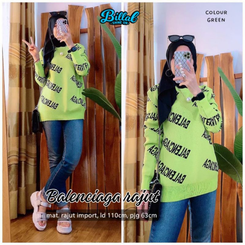 BAJU WANITA RAJUT/ BALENCIAGA RAJUT By BILLAL SHINE ON