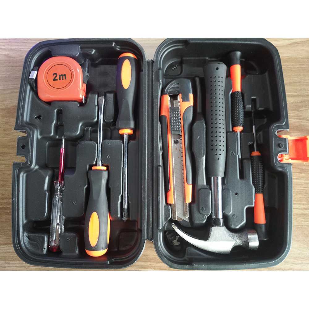 Alat Set Perkakas Palu Obeng Cutter Meteran 8 in 1 / Set Perkakas Rumah Tukang Bangunan Kayu Bengkel Terkiro / Alat Peralatan Tukang Pertukangan Perkakas Bangunan Kayu Listrik Multifungsi Lengkap / Tool Set / Paket Palu Obeng Kembang Pipih Tespen Cutter