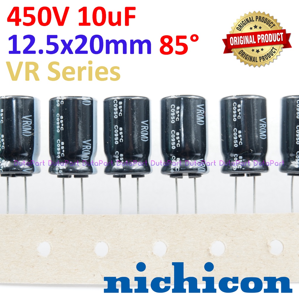 450V 10uF ORIGINAL NICHICON VR Series Kapasitor Capasitor Elko Elco