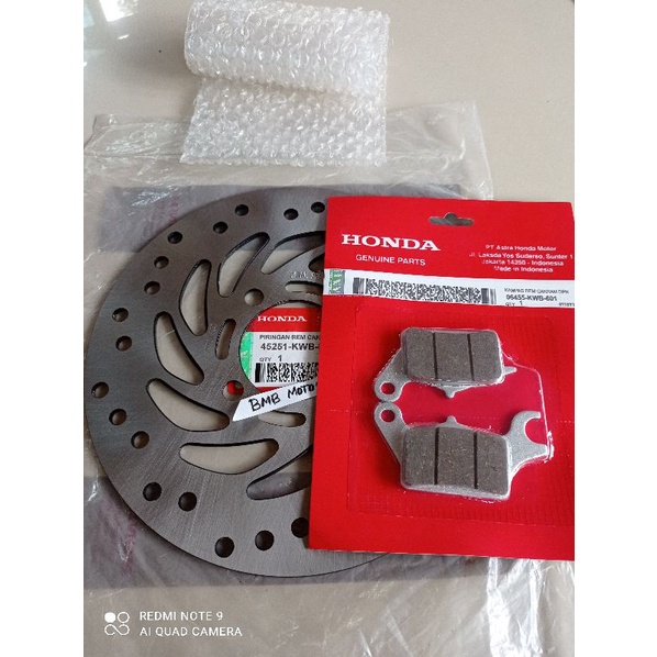 Piringan Cakram Depan+Kampas Rem Depan Revo Absolut Blade  Supra Injeksi Helmin