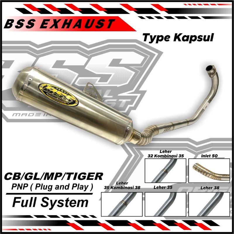 Knalpot CB GL MP TIger Kapsul Original BSS