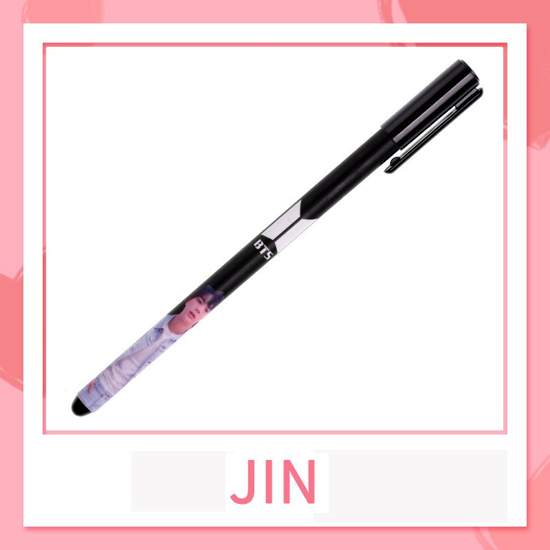 [Bayar Di Tempat]KPOP BTS Bangtan Boys Stationery Pulpen Gel Warna Hitam 0.38