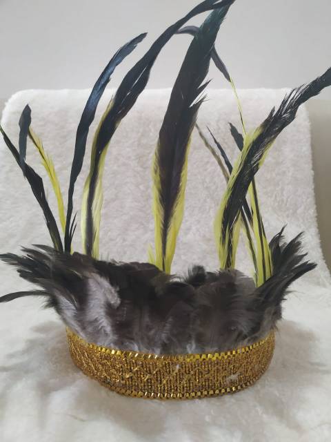 Topi kreasi bulu asesories kepala kreasi bulu