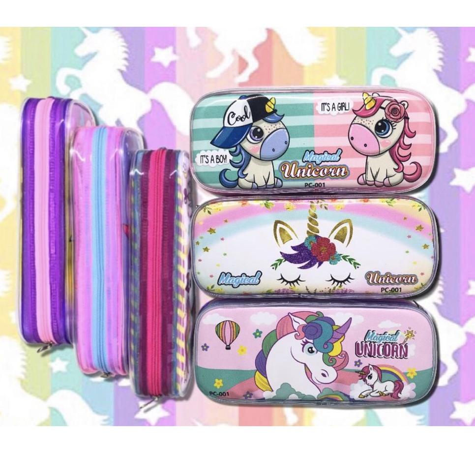 

YRK Tempat Pensil / Pencil Bag Mika Seleting Karakter Spiderman Unicorn Tobot Tayo Bare Bear dll 23UAZP