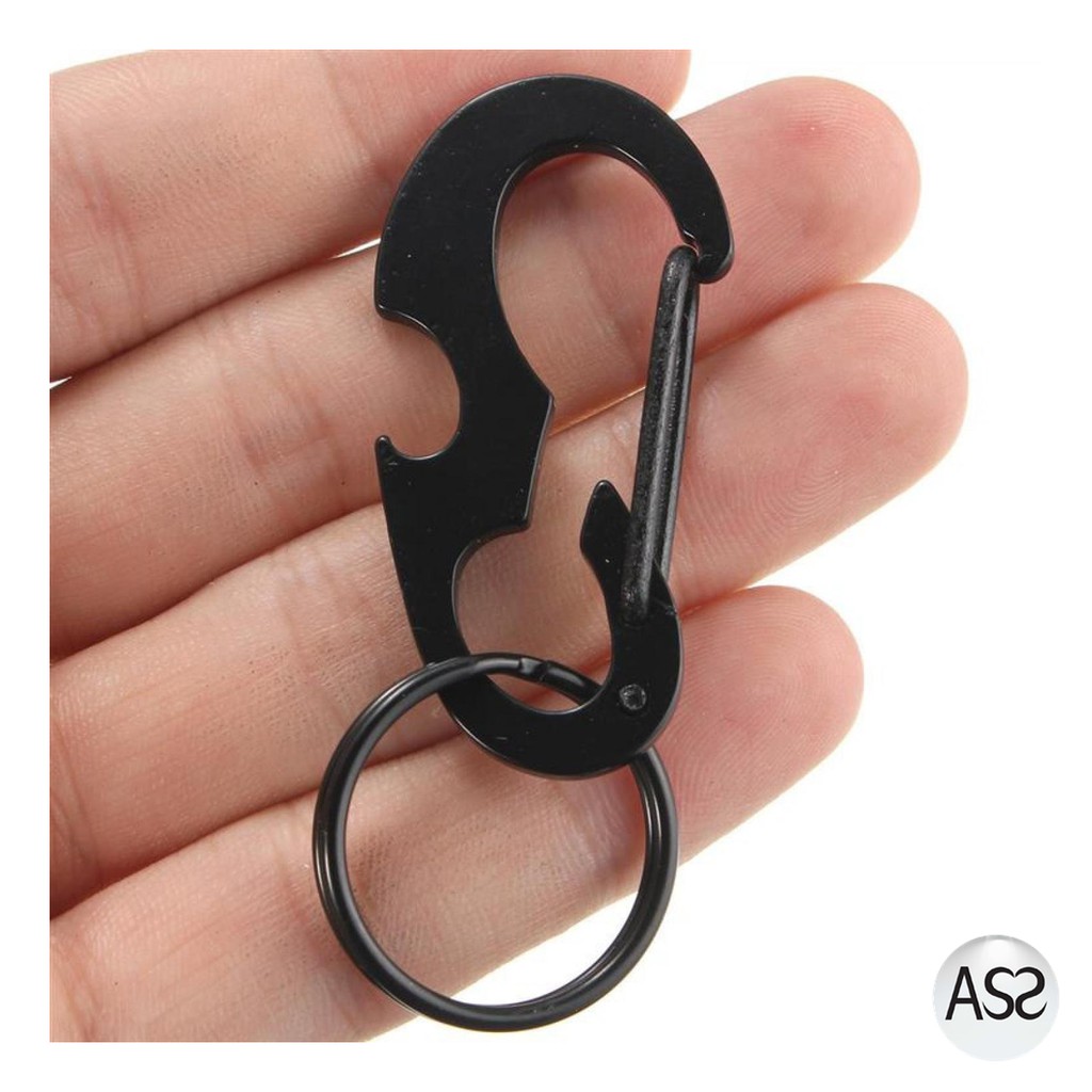 ASS Shop - Black Beetle EDC Carabiner Stainless Steel with Bottle Opener - XT-11