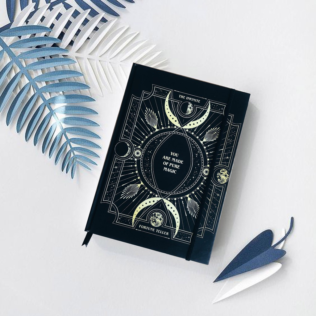 

[BLACK DOTTED SERIES] PURE MAGIC HARDCOVER NOTEBOOK buku tulis A5 dotted sekolah bullet journal