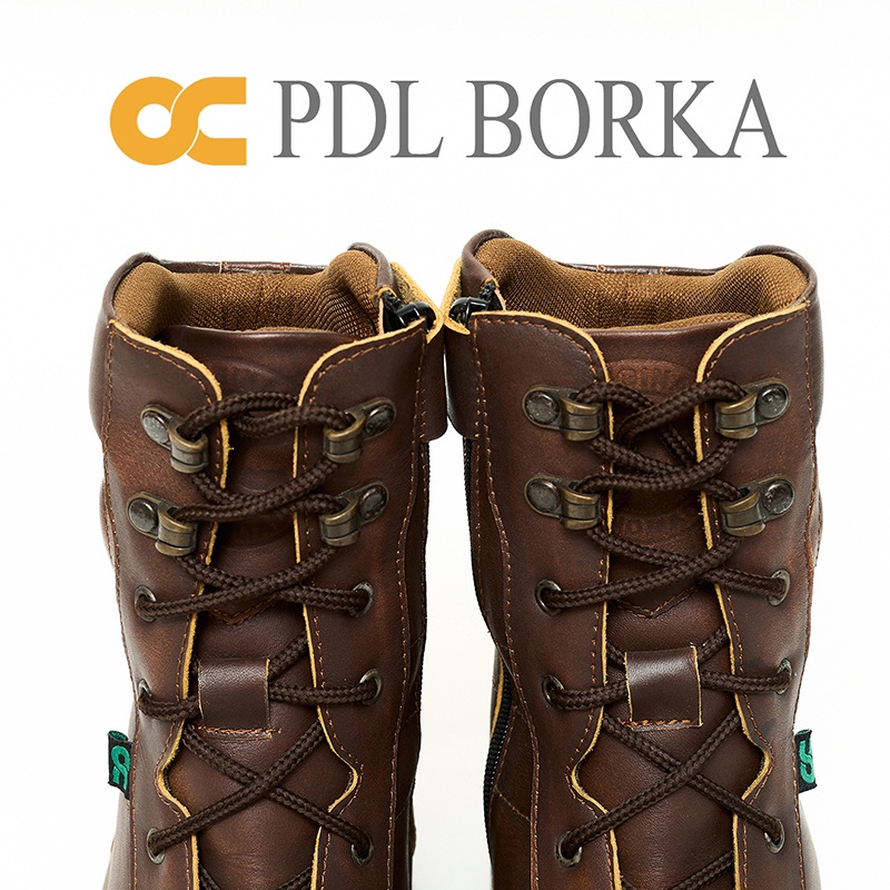 SEPATU BOOT PDL BORKA SAFETY KULIT ODONCIBADUYUT
