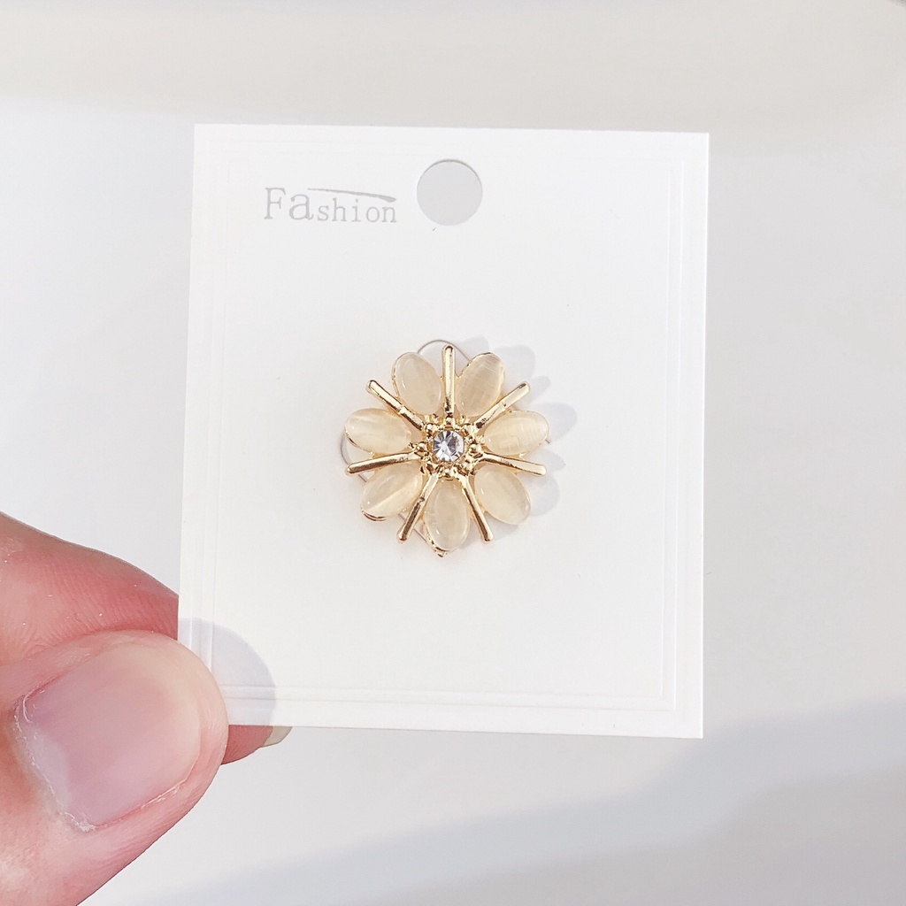 Baru Berlian Imitasi Opal Ikatan Simpul High-end Kecil Bros Lucu Berlian Imitasi Halus Bunga Matahari Lebah Mutiara Kecil Bros Pin (7 gaya dapat dipilih)-7