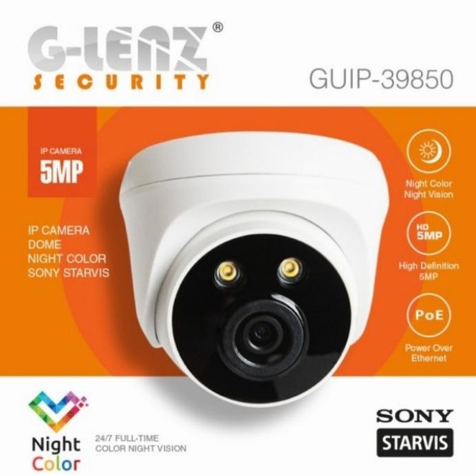 Ip Camera Cctv Indoor Glenz 5Mp Onvif Poe Colorvu Terlaris R34A