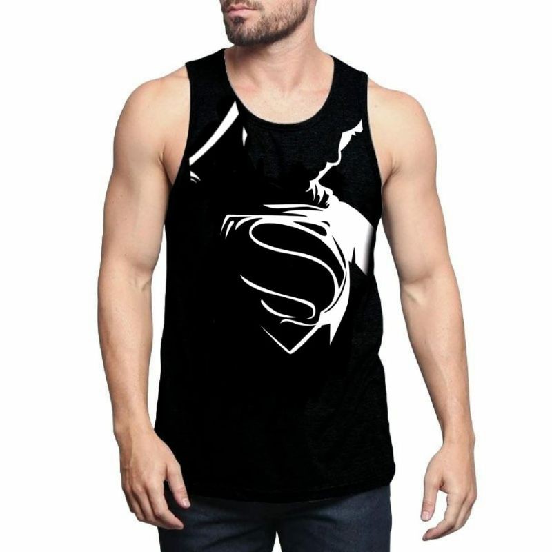 Singlet Pria / Motif Superman Uk M - L - XL - Genius.Collection