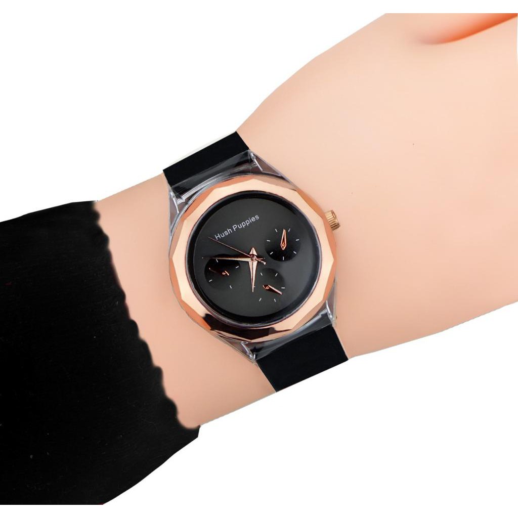 [KWS-✅COD] JAM TANGAN WANITA ELEGAN TERBARU 2021 HUSH PUPPIES OVAL CRONO OFF HIASAN HP-175