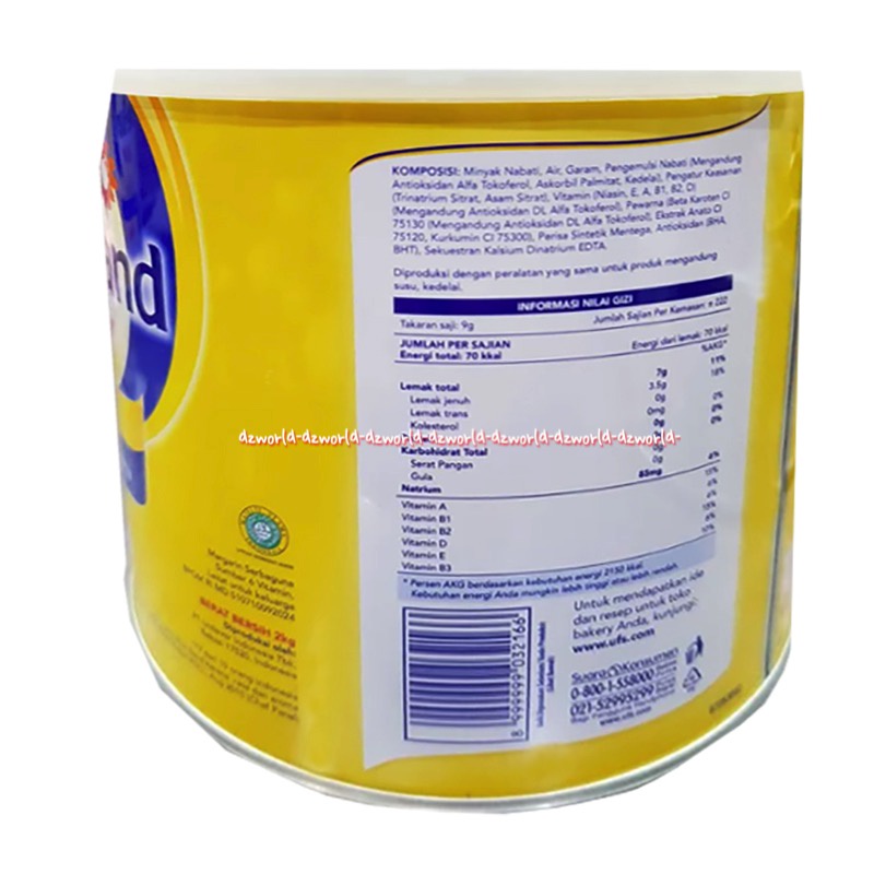 Blue Band Master Original 2Kg Blueband Kemasan Kaleng Besar Jumbo Mentega Margarin Bluban Bluebend