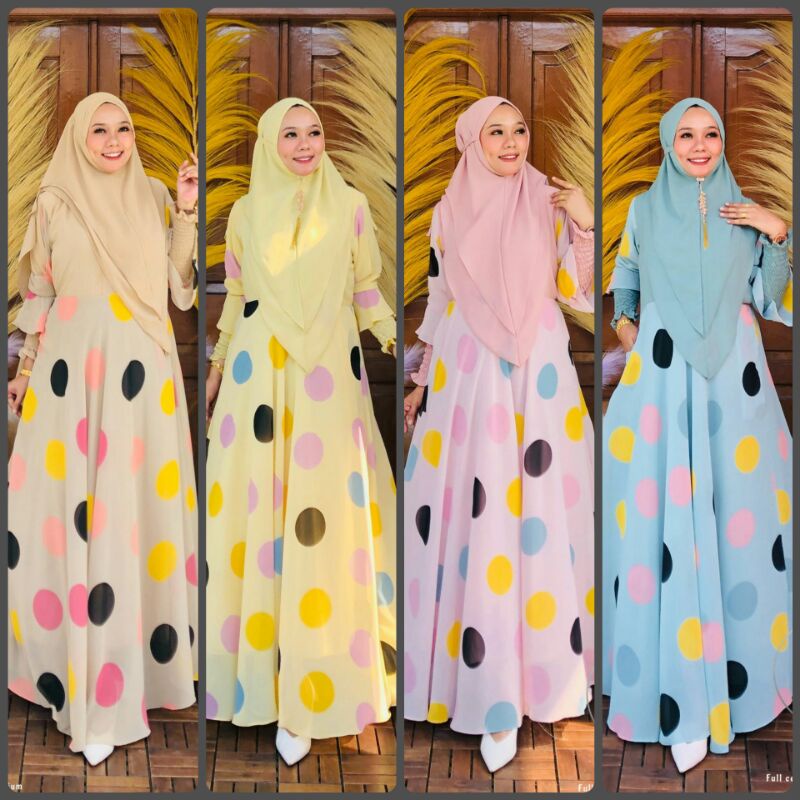 Najwa Syari By OHC Series 2 Gamis Original Full Ceruti Premium Terbaru Dress Muslim Ceruty Babydoll 
