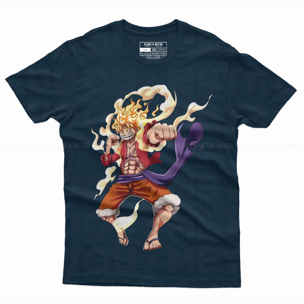 Tshirt Luffy Gear 5th Navy Anime Manga One Piece Unisex