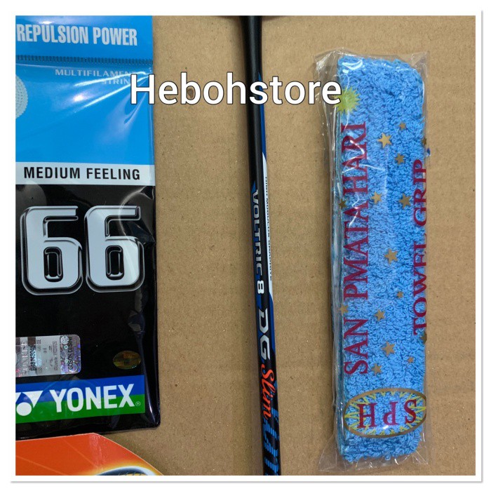 mantul habis badminton Raket Badminton YONEX VOLTRIC 8 DG SLIM +Pasang senar YONEX BG 66 ORI
