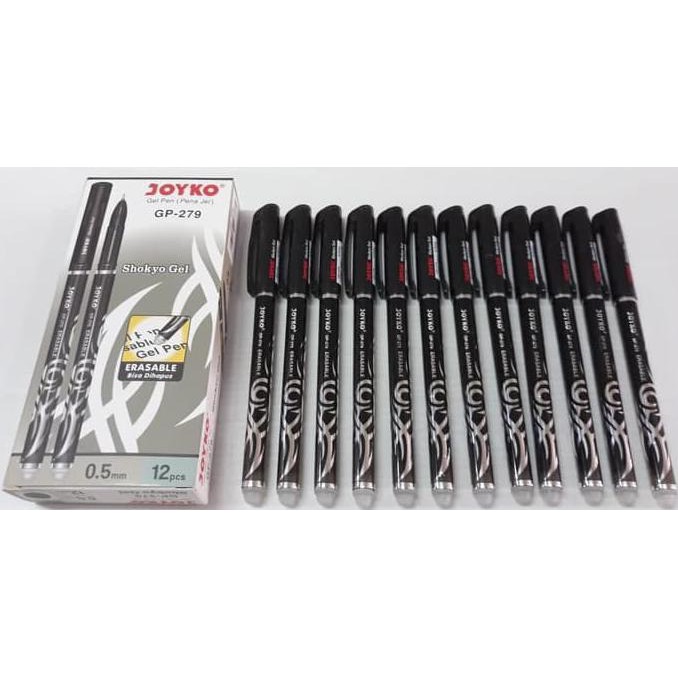 

PROMO TERMURAH Ballpoint JOYKO GP-279 0,5 Erasable Pen Shokyo Gel- Hitam(Pack 12 Pcs) DR142