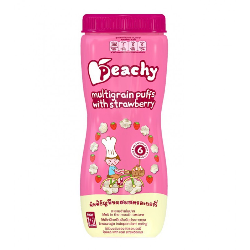 

Peachy Multigrain Puffs With Strawberry 40gr