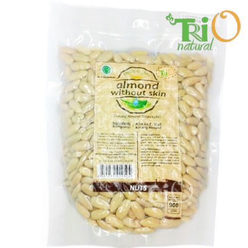 

Trio Natural Almond Whole Without Skin Raw 900 gram