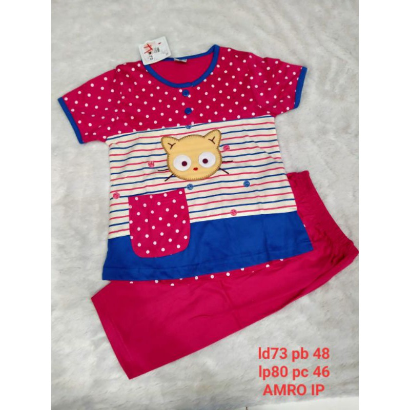 Setelan baju anak baju tidur amro piyama anak babydoll anak