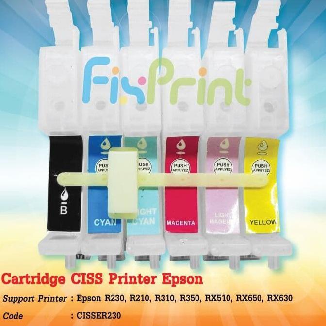 CARTRIDGE CISS EPSON R230 R230X R210 R310 R350 RX510 RX650 RX630 SAE 