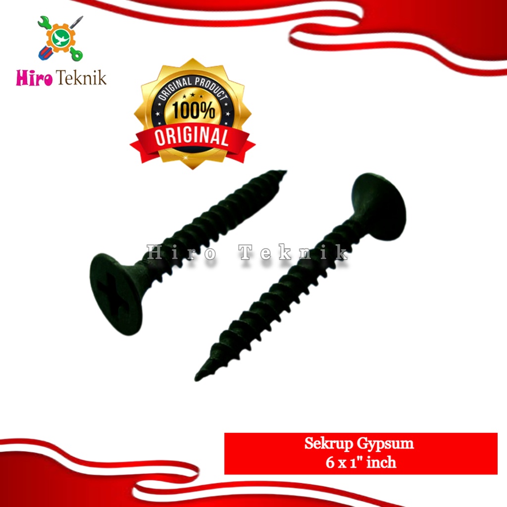Skrup GIpsum 6 x 1 Inch Sekrup Gypsum Paku Sekrup Skrup Kayu Sekrup ( 1 BOX )