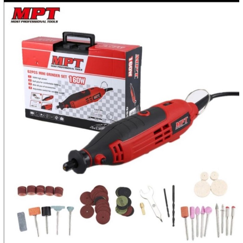 mesin gurinda set 62 pcs 160 watt mini set grinder mpt mesin gerinda mesin grinder set