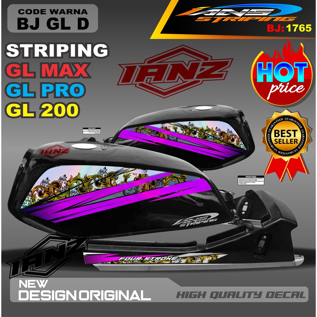 STRIPING GL MAX GL PRO HOLOGRAM /  STIKER GL MAX VARIASI HOLOGRAM / STIKER HOLOGRAM