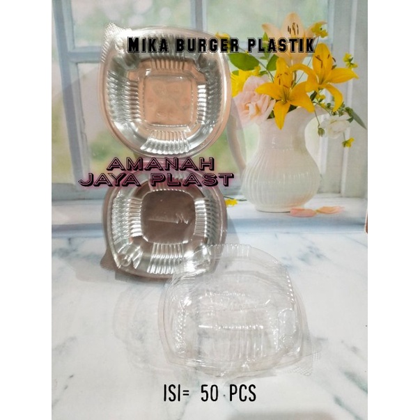 TERSEDIA HARGA GROSIR (50pcs) Mika Burger / Mika Humburger / Mika Roti / Mika Bolu