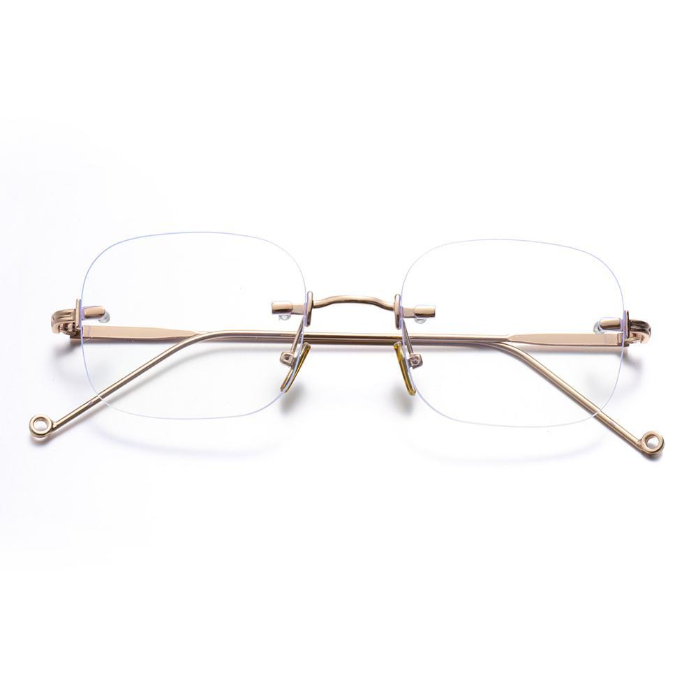 Lily Clear Eyeglasses Gift Square Glasses Metal Frameless Eyewear