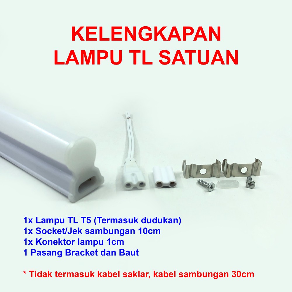 Lampu TL Neon T5 LED 6W 30cm Tube Warna Warni