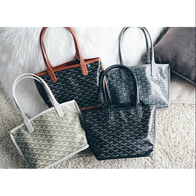 Goyard Anjou Reversible Tote Mini Bag (bisa bolak balek) - tote bag