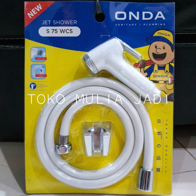 Jual Jet shower ONDA S 75 NCS cream / WCS putih bidet cebok toilet