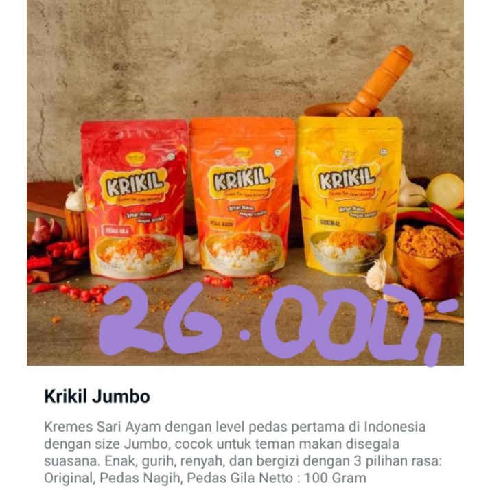 

kerikil ayam keprabon Express 100 gram rasa original