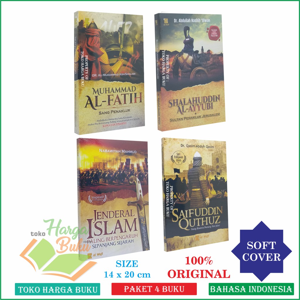 Foto Paket 4 Buku Muhammad Al-Fatih - Shalahuddin Al-Ayyubi - Saifuddin Quthuz - Jenderal Islam AL-WAFI