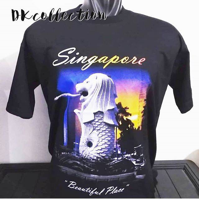 Kaos hitam singapura kaos singapura hitam oleh oleh souvenir negara singapore kaos Singapore