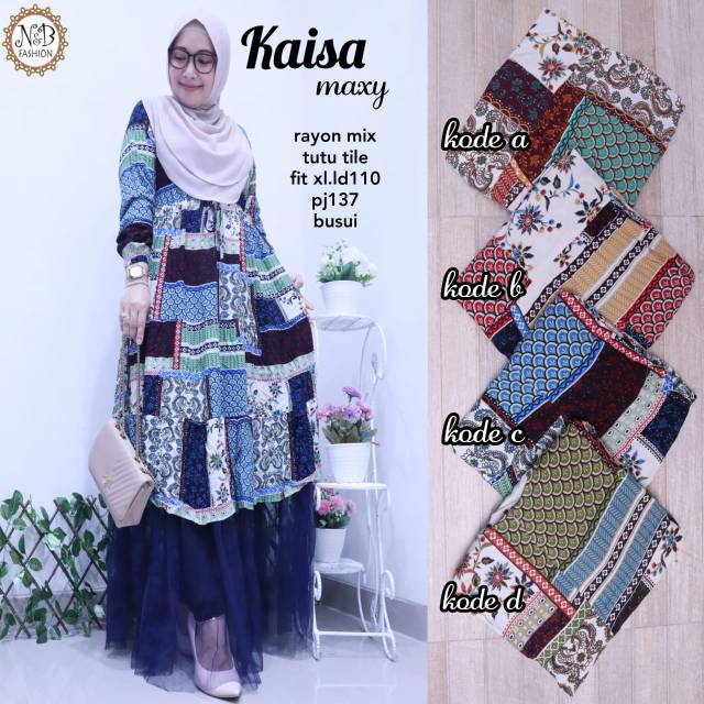 Kaisa Maxy, Gamis Rayon Tutu, Gamis Katun Tutu