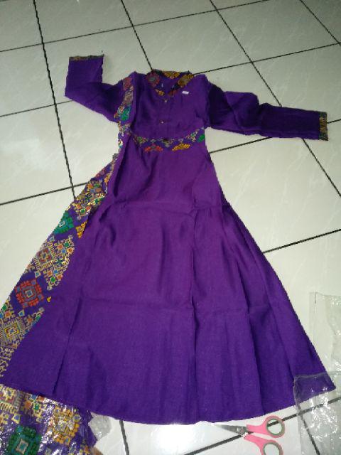 Bg - Batik Couple Keluarga Arabella / Couple Gamis Family / Seragam Pesta / Monalisa Syarii Busui