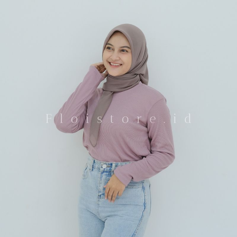 KAOS RIB PREMIUM / KAOS RIB LENGAN PANJANG / KAOS RIB POLOS LENGAN PANJANG WANITA