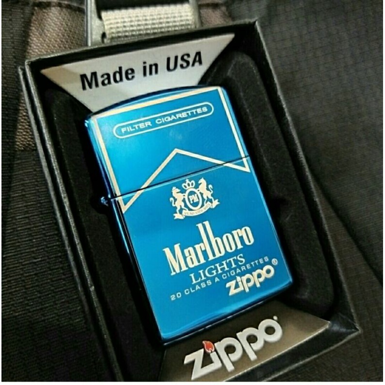 Korek api Zippo Blue ice Grafir laser Motif MALBORO