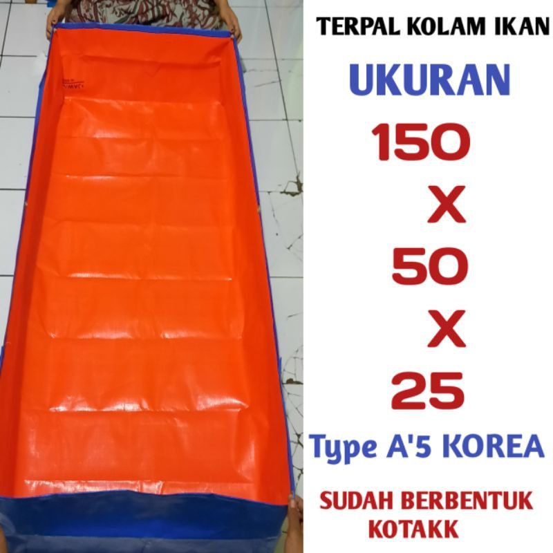 terpal kolam ikan a5 150x50x25cm ready stok