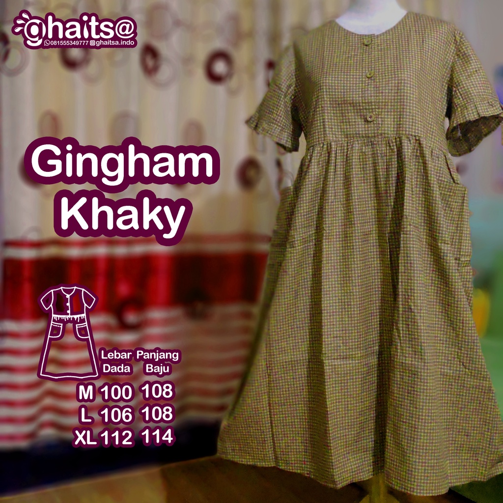 Ghaitsa Homedress Daster Baju Tidur Bumil Busui Katun Jepang Tokai Senko mirip Ditsy