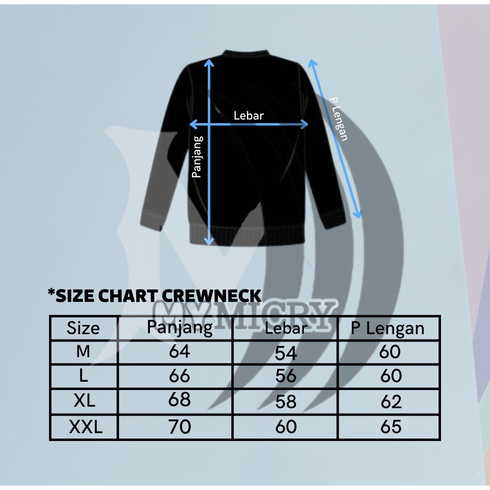 Sweater Crewneck Navy Bergambar Pria Wanita Premium Berkualitas Gaya Basic Model Kekinian Brand Mymicry Terbaru