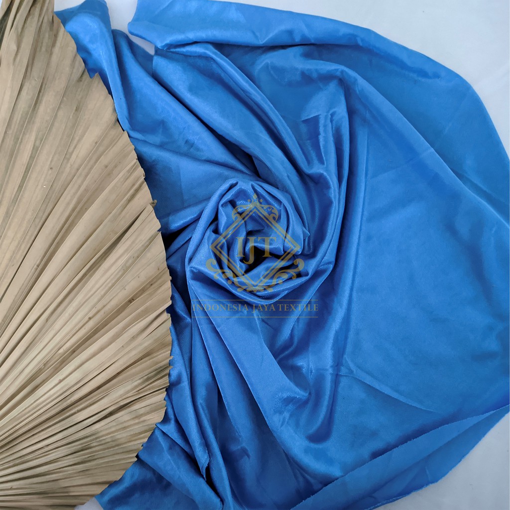 (HARGA PER METER) KAIN DEKORASI, FILAMIN, ABUTAI, KAIN DEKOR, HAIKIT, HYGET (WARNA 1)-Biru Sedang