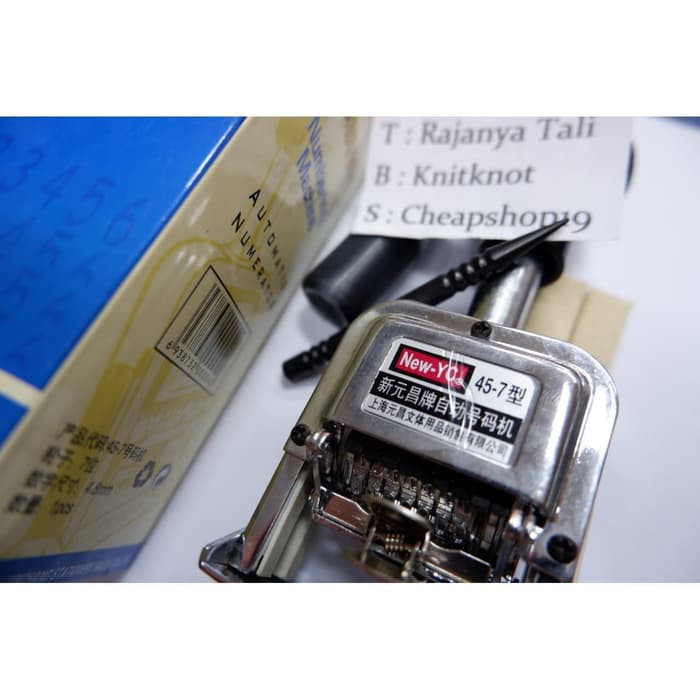 

STAMP NUMBER STEMPEL ANGKA OTOMATIS 7 DIGIT HEAVY DUTY MERK NEW YC RJT