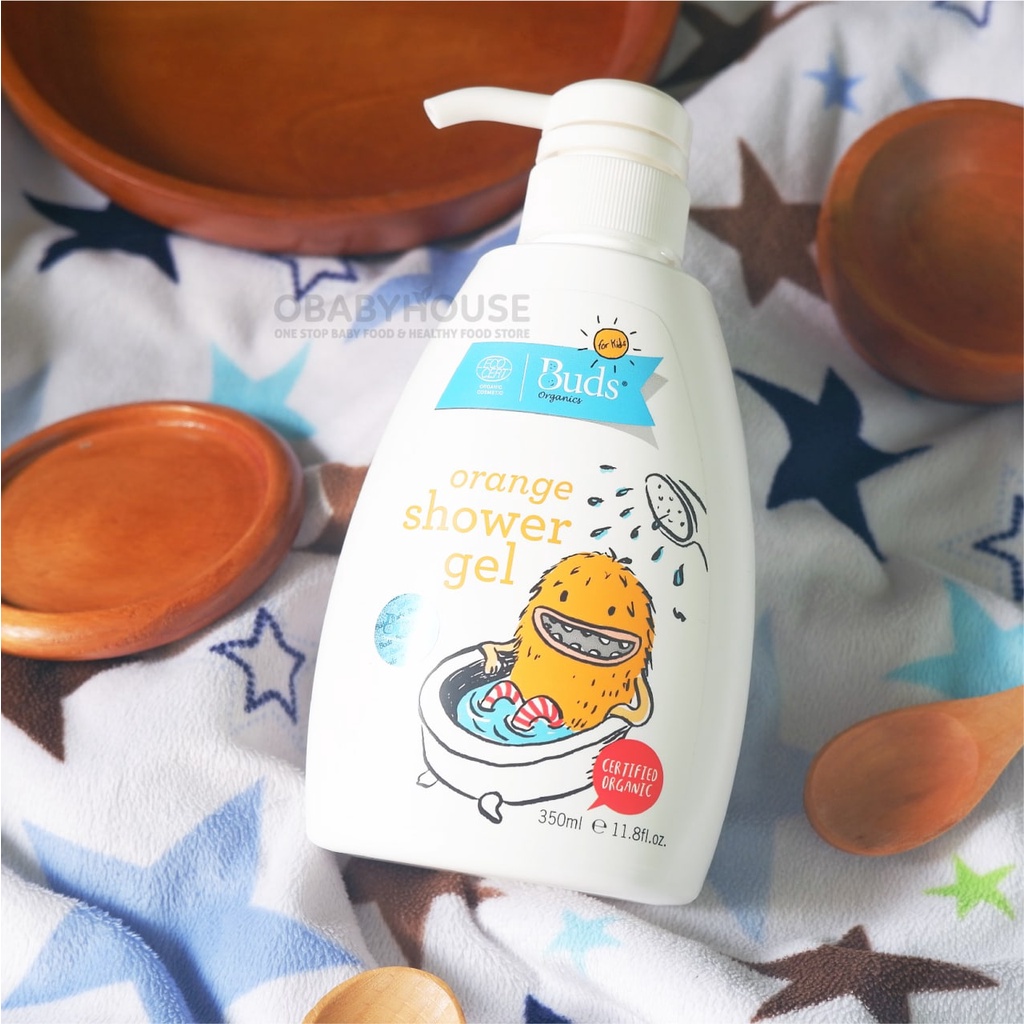 Buds Organics Shower Gel for Kids - Orange 350 ml